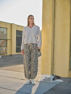 Favourite Relaxed Leopard Print Pull On Pants