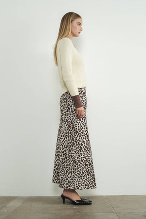 Always A Party Leopard Print Midi Skirt