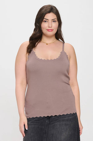 Plus Scalloped Cami