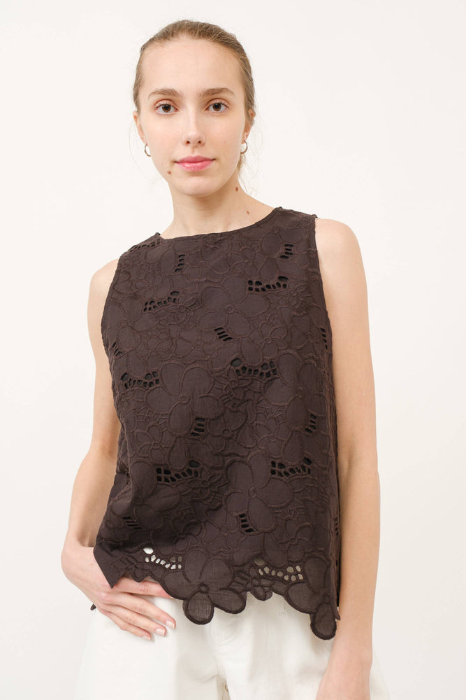 Flower Embroidery Top