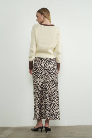 Always A Party Leopard Print Midi Skirt